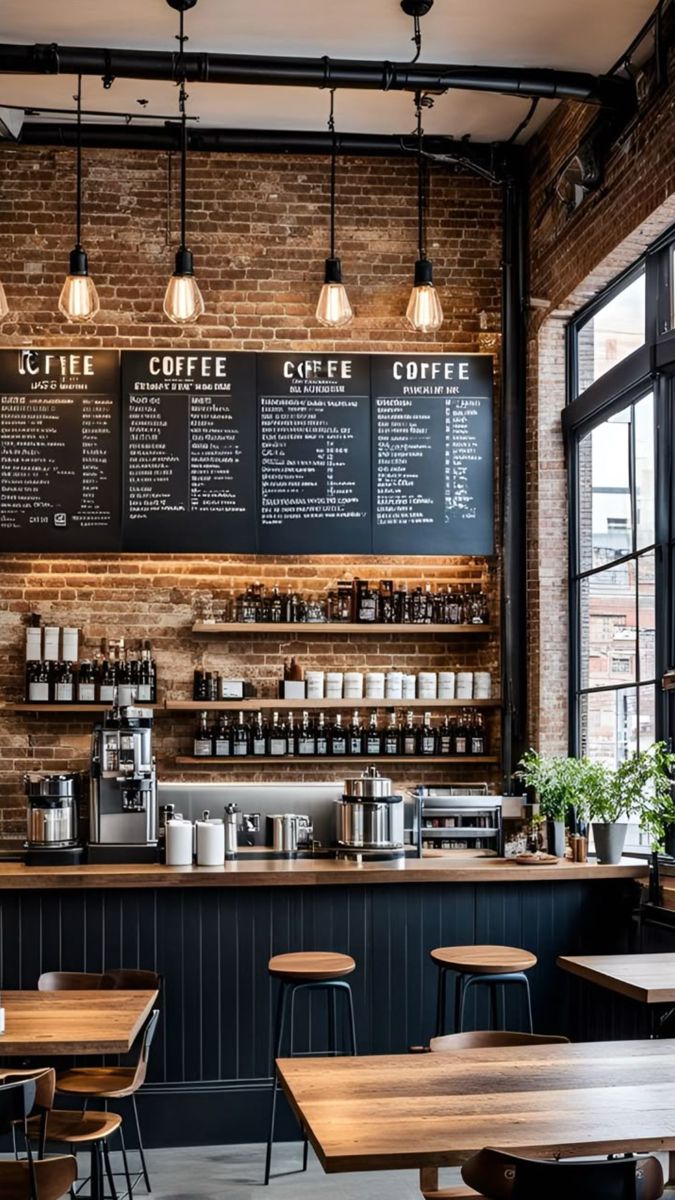 Café interior with slow mornings and easy afternoons